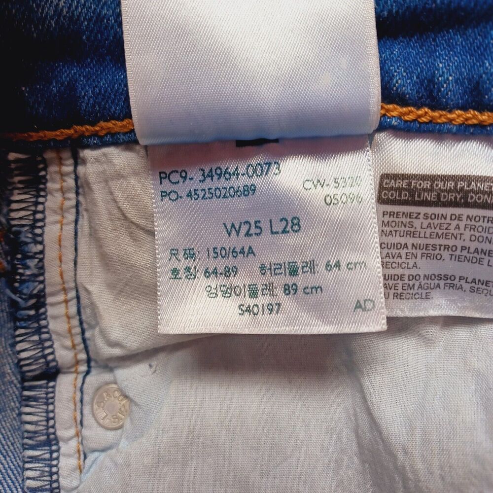 Levi's Premium Big E Wedgie Straight Buttonfly Jeans Women's Size 25 - Picture 5 of 13